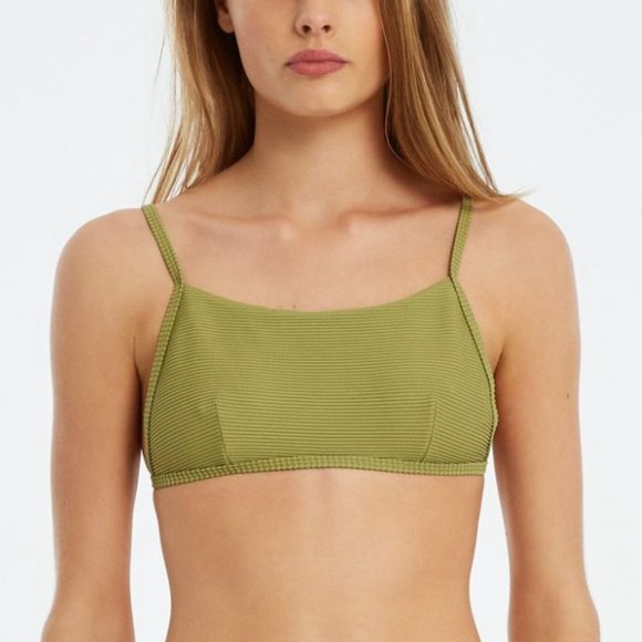 [Zulu & Zephyr] NWOT Signature Simple Printed Ribbed Bralette Top Medium - Picture 10 of 11